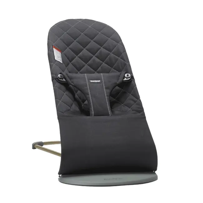 BabyBjorn - Balansoar Bliss Black din tesatura matlasata cu aspect Clasic BSAFE006116A