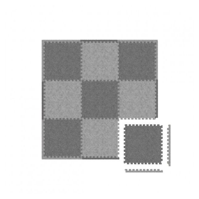 Covor din spuma pentru copii tip puzzle antiderapant si termoizolant,acoperit cu plus moale, 119x119 cm, gioco 45, 21 piese,1 cm grosime, en 71-1/en 71-2/en 71-3, ce lvtk5903796015355