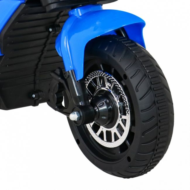 Motocicleta electrica fast tourist, roti din plastic, scaun tapitat, 83x35x63 cm, putere 18w - albastru edeedipa.blj818.nie