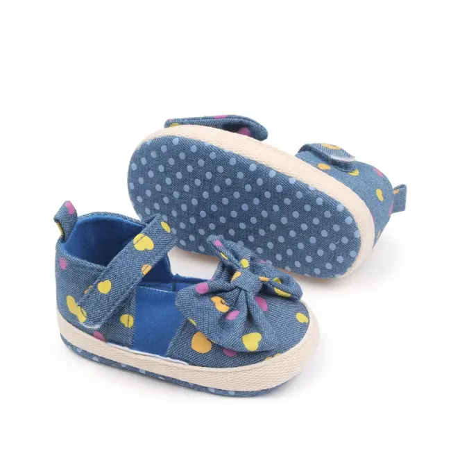 Pantofiori albastri cu inimioare colorate mdbhm3112-1-sa6
