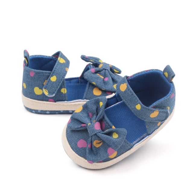 Pantofiori albastri cu inimioare colorate mdbhm3112-1-sa6