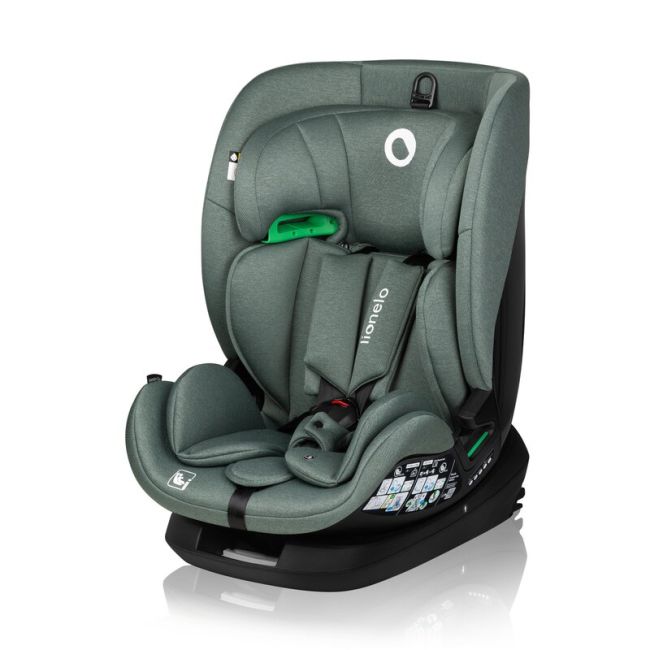 Scaun auto, Lionelo, Lavender I-size, Isofix, Cu centura TopTether, Cu spatar inclinabil in 5 pozitii, Cu tetiera reglabila in 13 pozitii, Instalare cu fata inainte, 9-36 Kg, 76-150 cm, Conform cu ECE R129, Verde BYNLO-LAVENDER_I-SIZE_GREEN_PISTACHIO