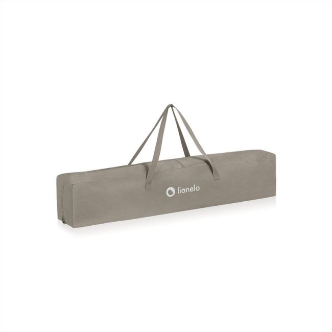 Tarc de joaca copii, Lionelo, Willow, 127 x 187 cm, Pliere compacta, Include geanta de transport, Din plasa, Cu doua intrari laterale si fermoar, Cu ventuze pentru stabilitate, Conform cu EN 12227:2010, Bej BYNLO-WILLOW_BEIGE_SAND