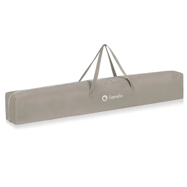 Tarc de joaca copii, Lionelo, Willow XL,180 x 200 cm, Pliere compacta, Include geanta de transport, Din plasa, Cu doua intrari laterale si fermoar, Cu ventuze pentru stabilitate, Conform cu EN 12227:2010, Bej BYNLO-WILLOW_XL_BEIGE_SAND