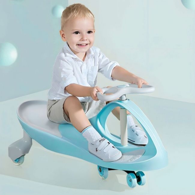 Trotineta gravitationala tip barca cu roti led ecotoys ym-sw-1 - albastru edeediym-sw-1blue