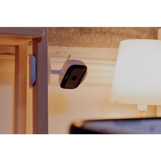 Video monitor, Lionelo, Babyline Go, Cu aplicatia dedicata Lionelo Smart, Mod de noapte 8m, Cu functie de iluminare, Pana la 5h functionare wireless, Comunicare bidirectionala, Rotatie 180 grade, Alb BYNLOC-BABYLINE_GO