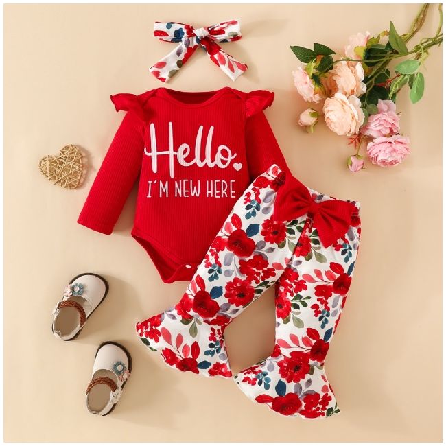 Compleu cu body rosu si pantaloni evazati mbhmm-305-de2