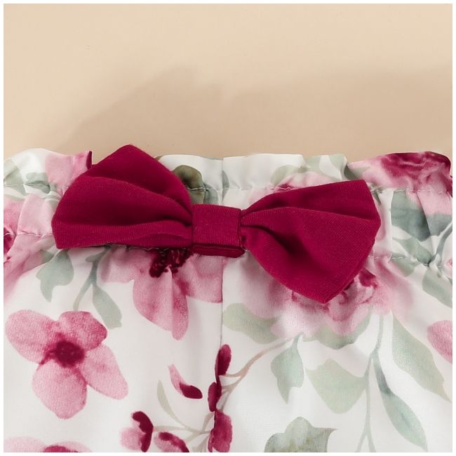 Compleu cu body visiniu pentru fetite - love mdhmm-291-r2