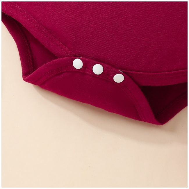 Compleu cu body visiniu pentru fetite - love mdhmm-291-r2