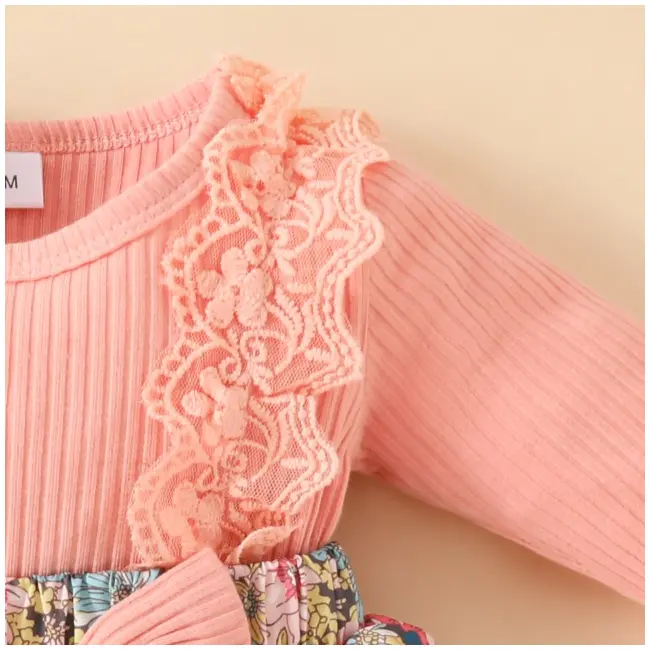 Rochita body roz somon - flowers mbhmm-275-r2