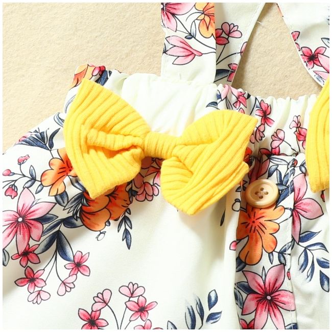 Sarafan cu body galben - little flowers mbhmm-319-de3