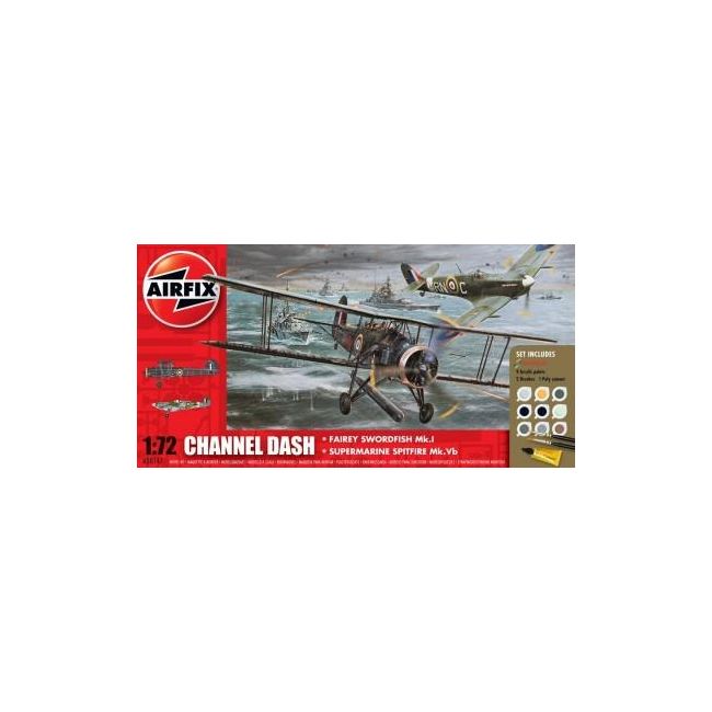 Kit constructie Channel Dash Fairey Swordfish si Supermarine Spitfire - SOLAF50147