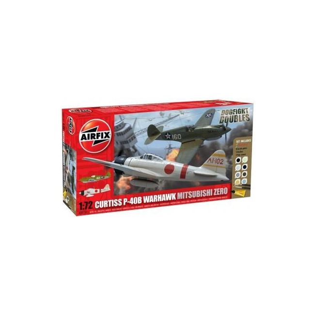 Kit constructie Set Mitshubishi Zero si Curtiss Warhawk - SOLAF50127