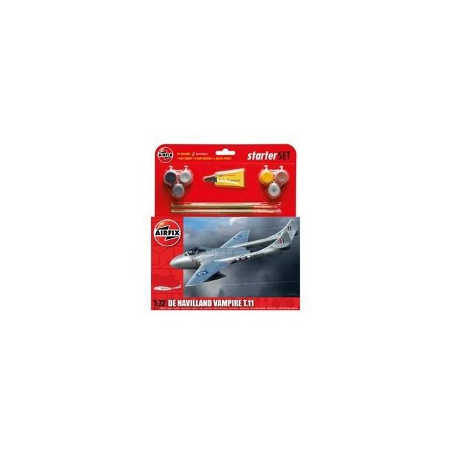 Kit constructie si pictura avion De Havilland Vampire T11  - SOLAF55204