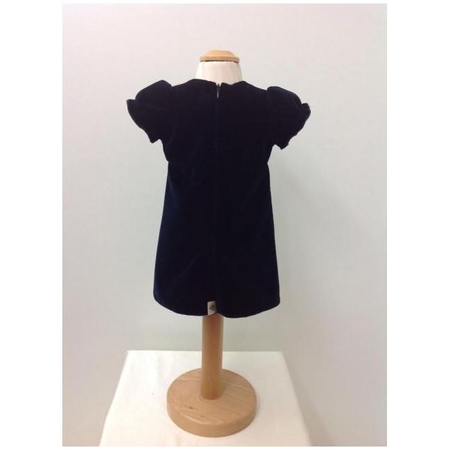 Rochita din catifea de fetite eleganta Little blue dress - SNB21_1