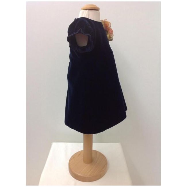 Rochita din catifea de fetite eleganta Little blue dress - SNB21_1