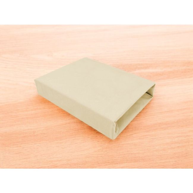 Cearceaf cu elastic, MimiNu, Jerse, Pentru pat 160x80 cm, Material certificat Oeko Tex Standard 100, Nugat BYN6426972026130