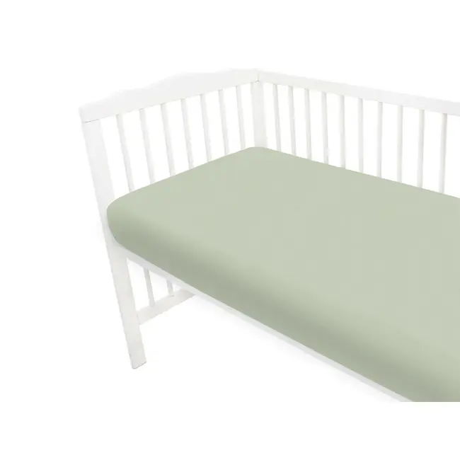 Cearceaf cu elastic, MimiNu, Jerse, Pentru patut 140X70 cm, Material certificat Oeko Tex Standard 100, Olive BYN6426972025959