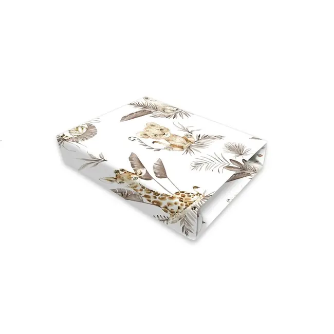 Cearceaf cu elastic, MimiNu, Pentru patut 140X70 cm, Din bumbac certificat Oeko Tex Standard 100, Savanna BYN6426972025690