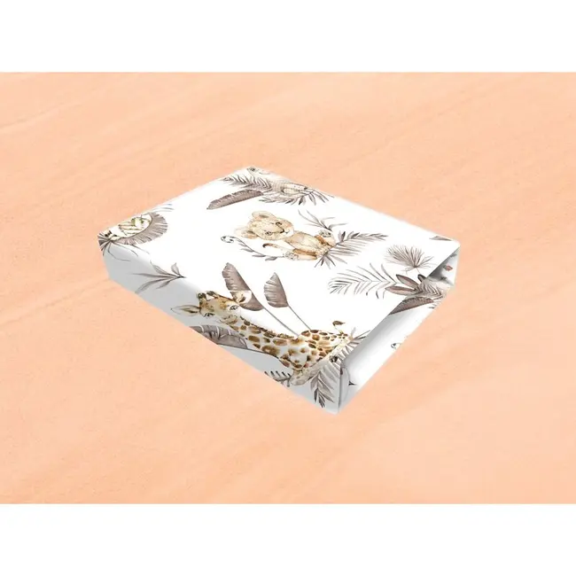 Cearceaf cu elastic, MimiNu, Pentru patut co-sleeper, Leonie, Dimensiune 83 x 50 cm, Din bumbac certificat Oeko Tex Standard 100, Savanna BYN6426972025744