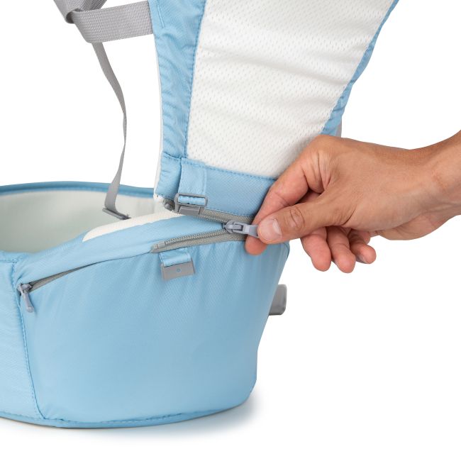 Marsupiu cu scaunel Juju HugMeTight, Albastru JUJJU2601-Blue