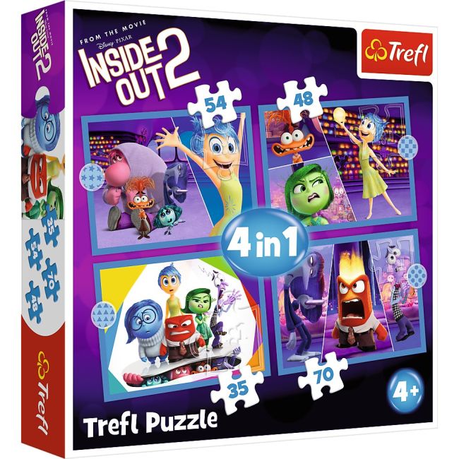 PUZZLE TREFL 4IN1 DISNEY INSIDE OUT 2 O LUME PLINA DE EMOTII VIV34652