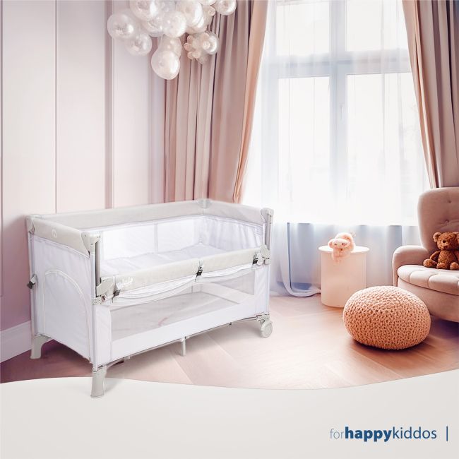 Patut pliant 2 nivele Juju DreamyCloud, Grey JUJJU7975-Dreamy-Cloud