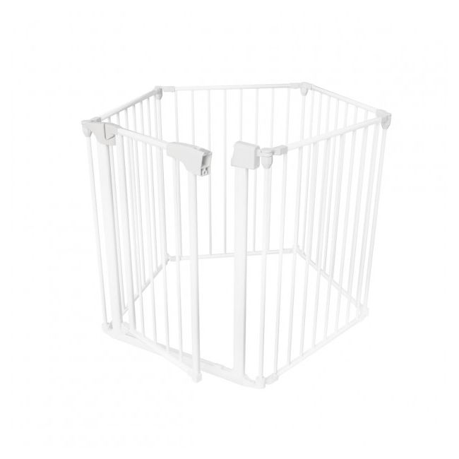 Poarta de siguranta transformabila in tarc modular cu 5 panouri, model configurabil, guradian 6 white lvtk5903796013849