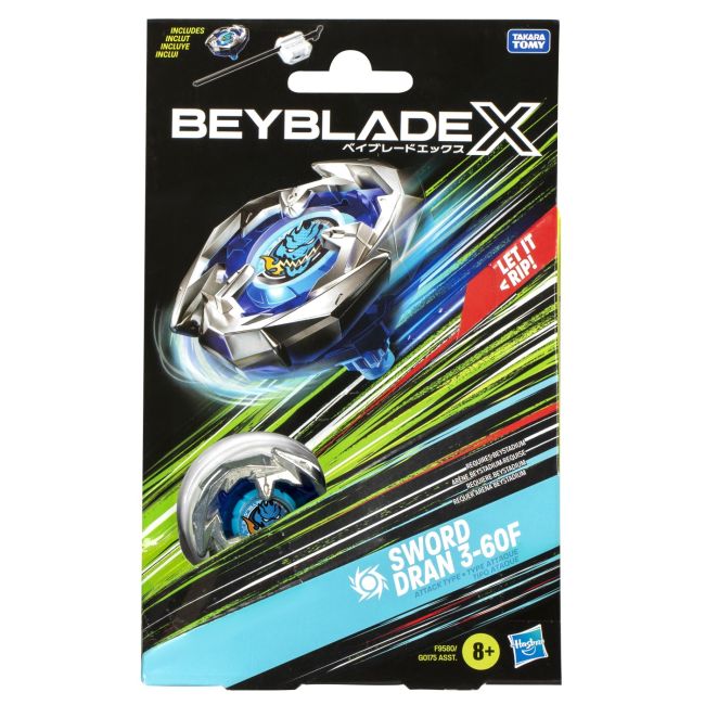 BEYBLADE X LET IT RIP SET LANSATOR SI ROATA SWORD DRAN 3-60F VIVG0175_F9580