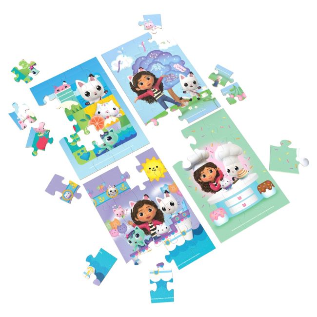 GABBYS DOLLHOUSE SET 4 PUZZLE DIN LEMN VIV6067990