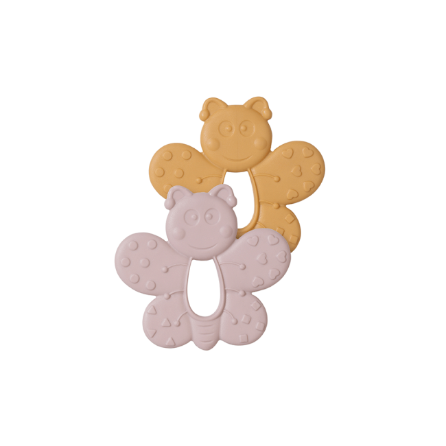 Jucarie Senzoriala Pentru Dentitie Din Silicon,    Little Creatures  Butterfly, Diverse Culori Pjb21051