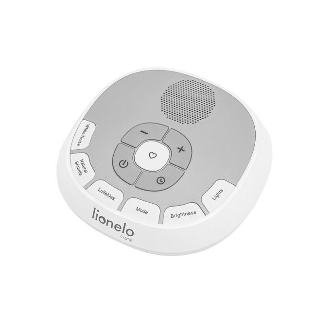 Lampa de veghe, Lionelo, BabyNap, 2 in 1, Wireless, Cu sunete si melodii de leagan, Cu 11 culori si 3 niveluri de luminozitate, Cu functie LoveBeat, Alb BYNLOC-BABYNAP