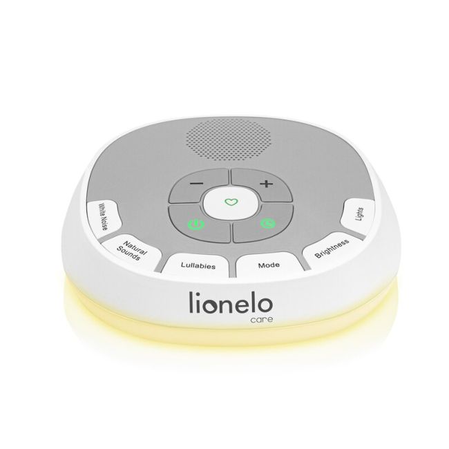 Lampa de veghe, Lionelo, BabyNap, 2 in 1, Wireless, Cu sunete si melodii de leagan, Cu 11 culori si 3 niveluri de luminozitate, Cu functie LoveBeat, Alb BYNLOC-BABYNAP