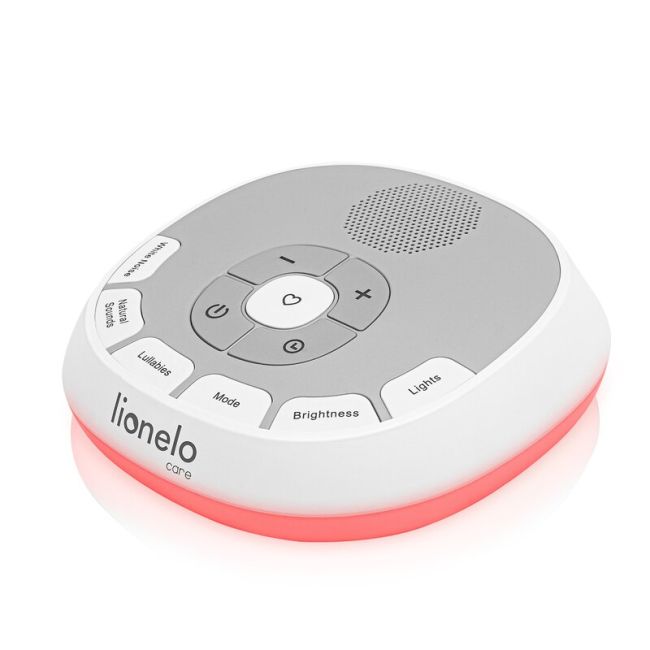 Lampa de veghe, Lionelo, BabyNap, 2 in 1, Wireless, Cu sunete si melodii de leagan, Cu 11 culori si 3 niveluri de luminozitate, Cu functie LoveBeat, Alb BYNLOC-BABYNAP