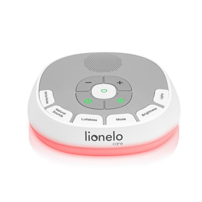 Lampa de veghe, Lionelo, BabyNap, 2 in 1, Wireless, Cu sunete si melodii de leagan, Cu 11 culori si 3 niveluri de luminozitate, Cu functie LoveBeat, Alb BYNLOC-BABYNAP