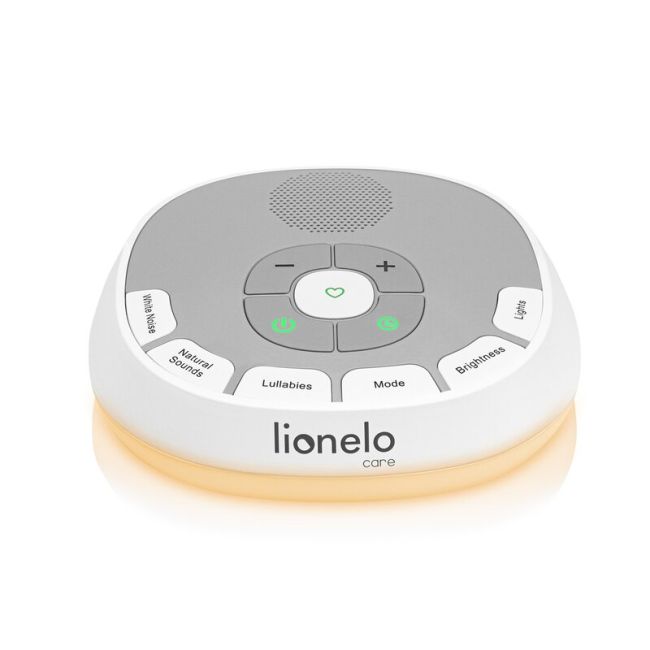 Lampa de veghe, Lionelo, BabyNap, 2 in 1, Wireless, Cu sunete si melodii de leagan, Cu 11 culori si 3 niveluri de luminozitate, Cu functie LoveBeat, Alb BYNLOC-BABYNAP