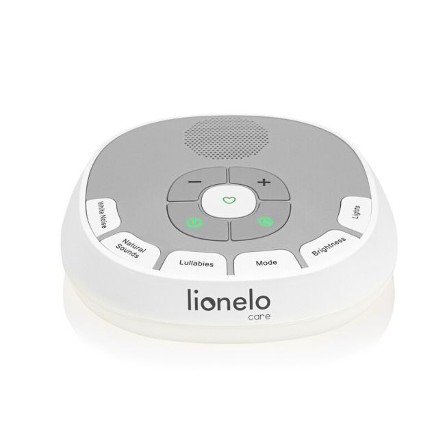 Lampa de veghe, Lionelo, BabyNap, 2 in 1, Wireless, Cu sunete si melodii de leagan, Cu 11 culori si 3 niveluri de luminozitate, Cu functie LoveBeat, Alb BYNLOC-BABYNAP