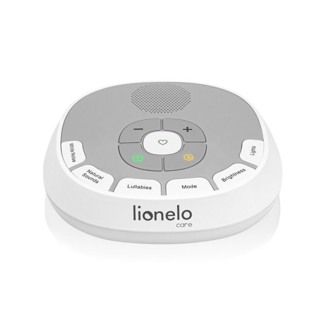 Lampa de veghe, Lionelo, BabyNap, 2 in 1, Wireless, Cu sunete si melodii de leagan, Cu 11 culori si 3 niveluri de luminozitate, Cu functie LoveBeat, Alb BYNLOC-BABYNAP