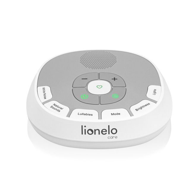 Lampa de veghe, Lionelo, BabyNap, 2 in 1, Wireless, Cu sunete si melodii de leagan, Cu 11 culori si 3 niveluri de luminozitate, Cu functie LoveBeat, Alb BYNLOC-BABYNAP
