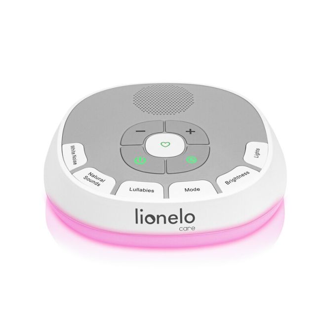 Lampa de veghe, Lionelo, BabyNap, 2 in 1, Wireless, Cu sunete si melodii de leagan, Cu 11 culori si 3 niveluri de luminozitate, Cu functie LoveBeat, Alb BYNLOC-BABYNAP
