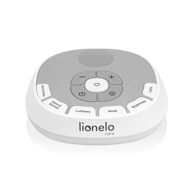 Lampa de veghe, Lionelo, BabyNap, 2 in 1, Wireless, Cu sunete si melodii de leagan, Cu 11 culori si 3 niveluri de luminozitate, Cu functie LoveBeat, Alb BYNLOC-BABYNAP