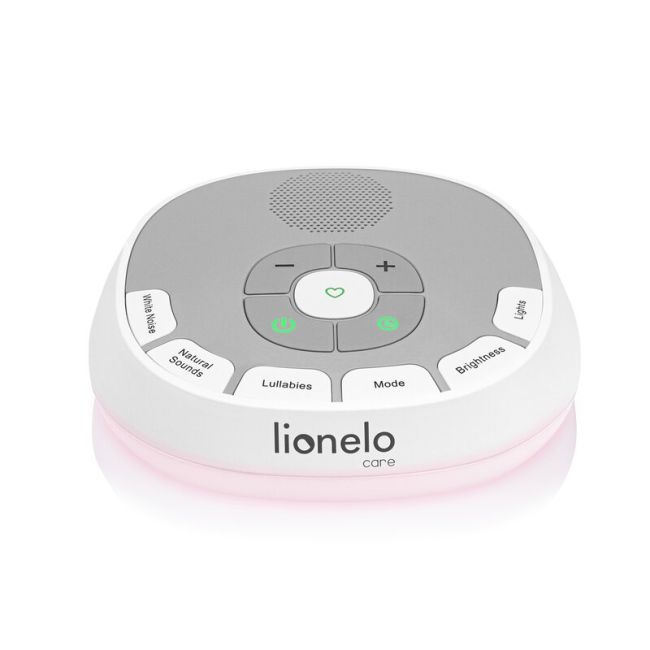 Lampa de veghe, Lionelo, BabyNap, 2 in 1, Wireless, Cu sunete si melodii de leagan, Cu 11 culori si 3 niveluri de luminozitate, Cu functie LoveBeat, Alb BYNLOC-BABYNAP