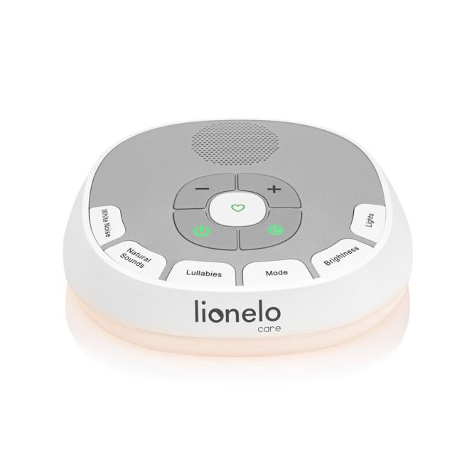 Lampa de veghe, Lionelo, BabyNap, 2 in 1, Wireless, Cu sunete si melodii de leagan, Cu 11 culori si 3 niveluri de luminozitate, Cu functie LoveBeat, Alb BYNLOC-BABYNAP