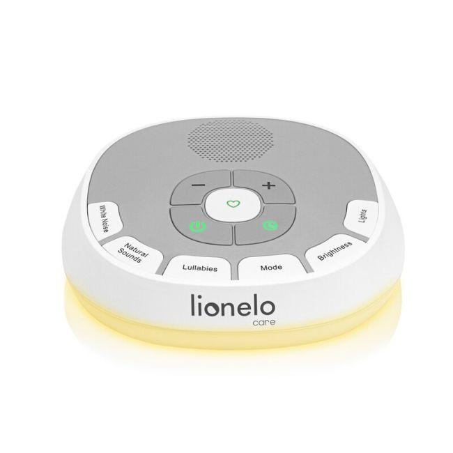 Lampa de veghe, Lionelo, BabyNap, 2 in 1, Wireless, Cu sunete si melodii de leagan, Cu 11 culori si 3 niveluri de luminozitate, Cu functie LoveBeat, Alb BYNLOC-BABYNAP