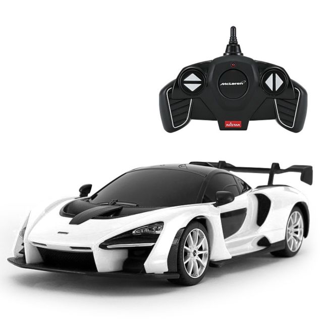 MASINA CU TELECOMANDA MCLAREN SENNA ALB CU SCARA 1 LA 18 VIVRas96300_Alb