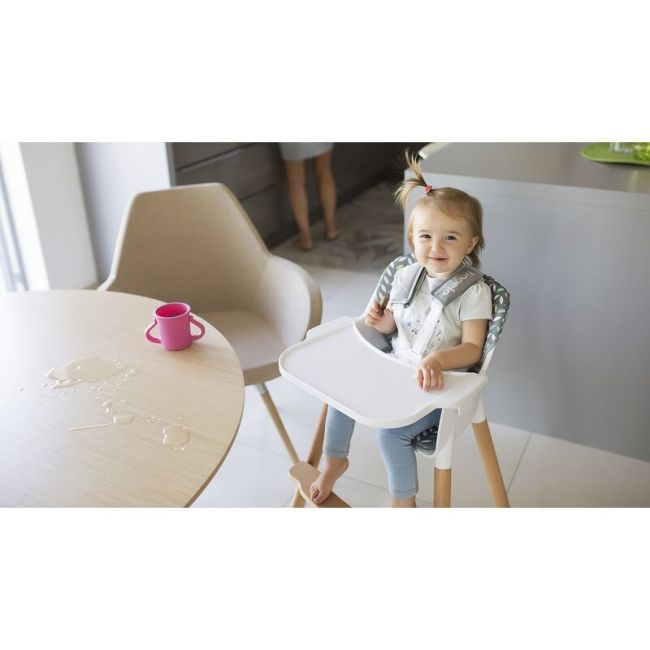 Scaun de masa, Lionelo, Koen, Din fag, 2 in 1, Transformabil, Sustine 30 kg, 6 luni+, Conform cu standardul european de securitate EN14988, Bej BYNLO-KOEN_BEIGE_SAND