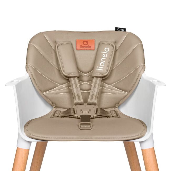Scaun de masa, Lionelo, Koen, Din fag, 2 in 1, Transformabil, Sustine 30 kg, 6 luni+, Conform cu standardul european de securitate EN14988, Bej BYNLO-KOEN_BEIGE_SAND