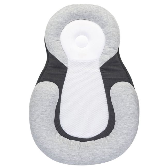 Suport De Somn 2 In 1, Anti Plagiocefalie Si Antireflux, Sustine Vertebra Cervicala, Tesatura Respirabila, Cu Insertie Detasabila, Sweet Dreams, Gri Pjb1370
