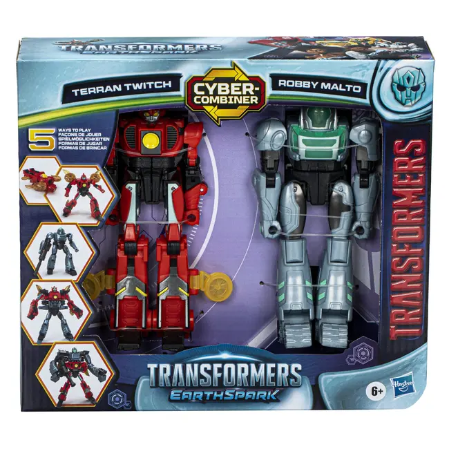 TRANSFORMERS EARTHSPARK SET 2 FIGURINE TERRAN TWITCH SI ROBBY MALTO VIVF8438