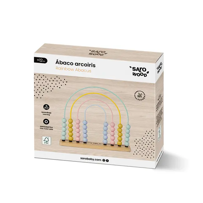 Abac Din Lemn Sub Forma De Curcubeu, Saro Baby Pjb3340
